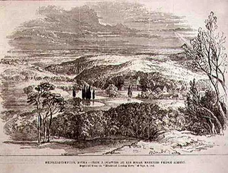 Reinhardtsbrunn, Gotha, from a Drawing by His Royal Highness Prince Albert